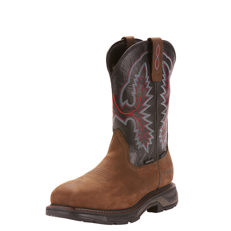 Ariat Workhog Xt Waterproof Carbon Toe - Miesten Ruskea Työsaappaat ( AKGIVQ-956 )